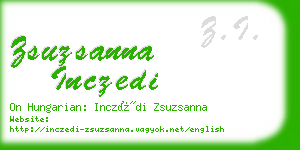 zsuzsanna inczedi business card